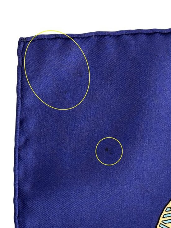 Hermes Scarf Carre 90 ART Des Steppes Step Silk Navy Multicolor - Picture 8 of 11